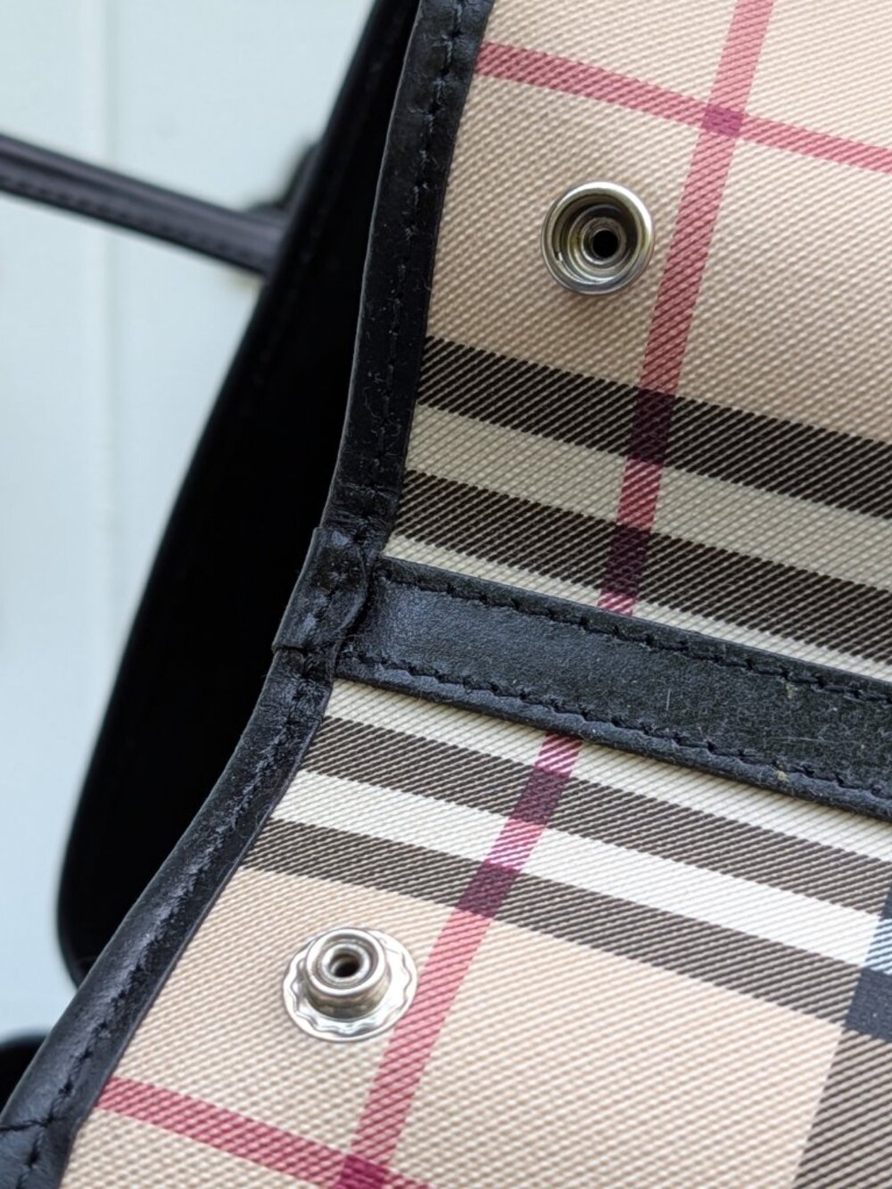 Burberry Nova Check Canvas & Black Leather Buckle Handbag (Established 1856) - Picture 12 of 13